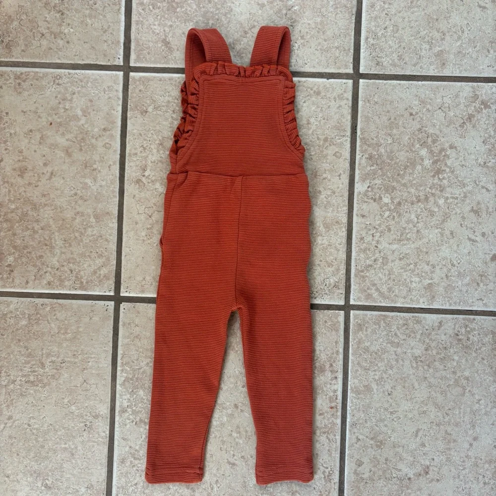 L’ovedbaby Overalls Corduroy Ruffle Overalls burnt Orange 9-12M Loved Baby